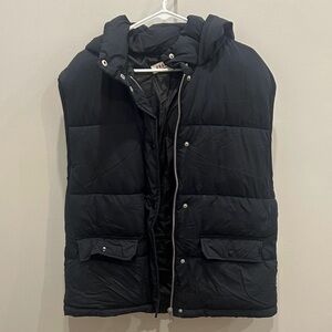 Free People Black Puffer Vest